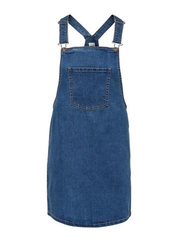 *only Blue Denim Dungeree Dress
