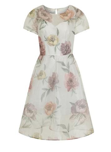 *chi Chi London White Floral Midi Dress