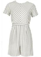 Dorothy Perkins *tenki Grey Striped Playsuit