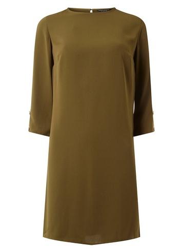 Dorothy Perkins Khaki Horn Effect Button Shift Dress