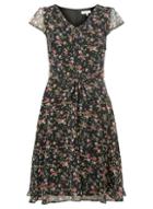 *billie & Blossom Tall Black Ditsy Mix Skater Dress