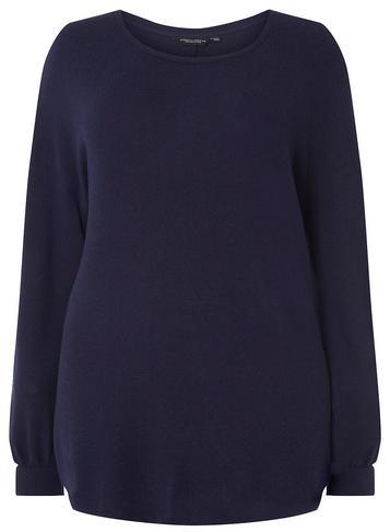 Dorothy Perkins *dp Curve Navy Batwing Soft Touch Top