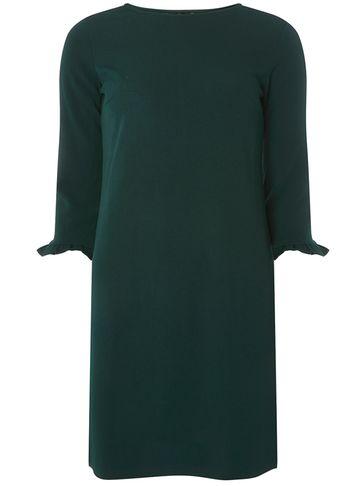 Dorothy Perkins Green Frill Cuff Shift Dress