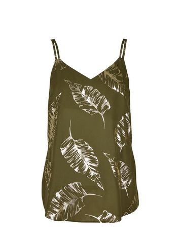 Dorothy Perkins Khaki Foil Print Camisole Top