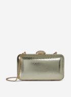 Dorothy Perkins Diamante Gold Clasp Box Clutch Bag