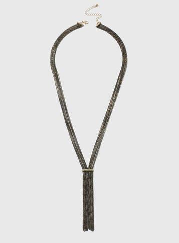 Dorothy Perkins Black Gold Multirow Necklace