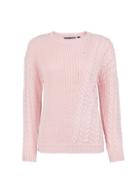 Dorothy Perkins Breast Cancer Care Blush Diagonal Cable Jumper