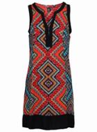 Dorothy Perkins *izabel London Multi Coloured Tribal Print Shift Dress