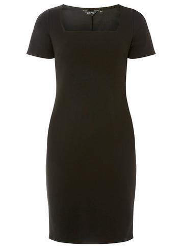 Dorothy Perkins Black Square Neck Bodycon Dress