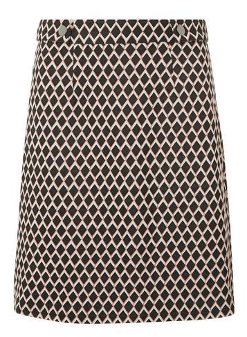 Dorothy Perkins *tall Black And Pink Geometric Print Mini Skirt