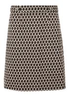 Dorothy Perkins *tall Black And Pink Geometric Print Mini Skirt