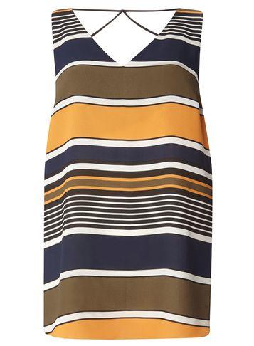 Dorothy Perkins *tall Stripe Cross Back Top