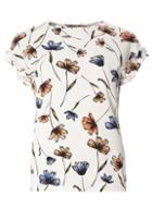 Dorothy Perkins Ivory Frill Sleeve T-shirt
