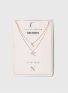 Dorothy Perkins Rose Gold Initial N Necklace