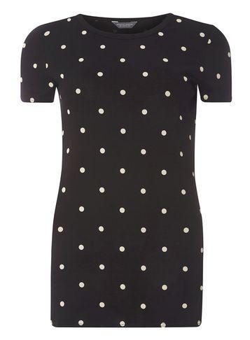 Dorothy Perkins *tall Monochrome Polka Dot Print T-shirt