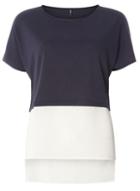 Dorothy Perkins *only Navy And White Short Sleeve Top