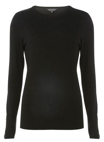 Dorothy Perkins Black Buttoned Cuff Jumper