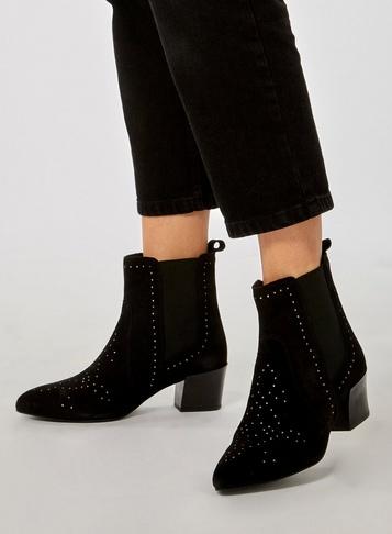 Dorothy Perkins Black Alive Western Ankle Boots