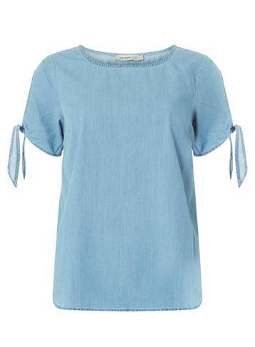 Dorothy Perkins *vero Moda Blue Tie Sleeve T-shirt