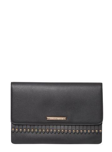 Dorothy Perkins Black Fringed Clutch Bag