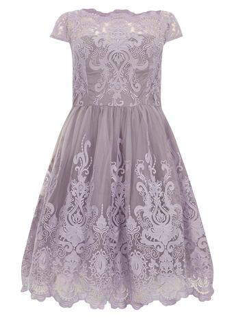 Dorothy Perkins *chi Chi London Cap Sleeve Baroque Tea Dress