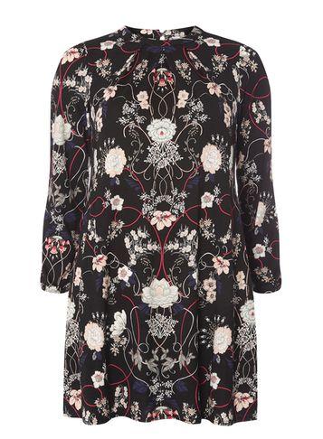 Dorothy Perkins Petite Black Floral Jersey Dress
