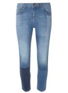Dorothy Perkins Petite Blue Laser Patch Jeans