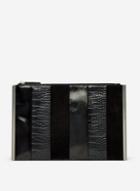Dorothy Perkins Black Panel Side Bar Clutch Bag