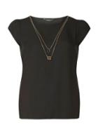 Dorothy Perkins Black Chain Neck T-shirt