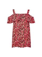 Dorothy Perkins *tall Multi Colour Animal Print Cold Shoulder Top