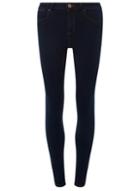Dorothy Perkins *tall Rich Navy Bailey Denim Five Pocket Skinny Fit Stretch Jeans