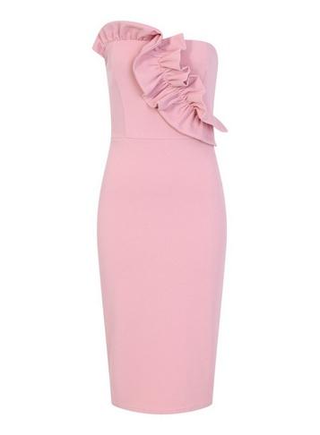 *girls On Film Frill Scuba Crepe Bodycon Dress