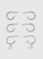 Dorothy Perkins 3 Pack Silver Huggie Earrings