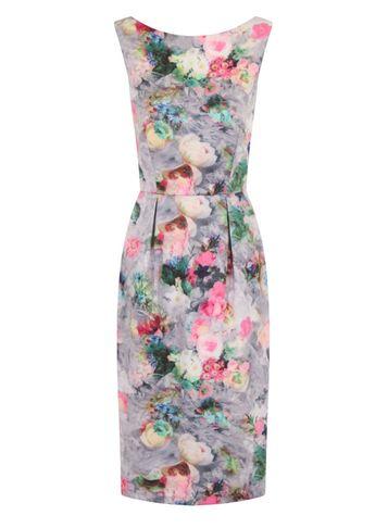 Dorothy Perkins *paper Dolls Grey Floral Pocket Dress