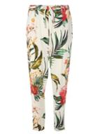 Dorothy Perkins White Tropical Print Trousers