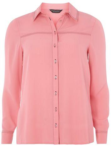 Dorothy Perkins Pink Stab Stitch Shirt