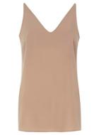Dorothy Perkins *tall Latte Deep V Neck Cami Top