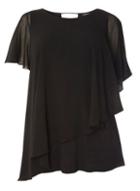 Dorothy Perkins Dp Curve Chiffon V-back Asymmetric Top