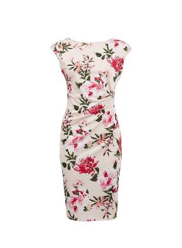 *billie & Blossom Blush Floral Print Ruched Bodycon Dress