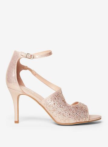 Dorothy Perkins Blush Metallic Sunny Sandals
