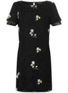 Dorothy Perkins Black Embroidered Lace Shift Dress