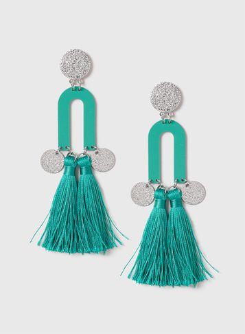 Dorothy Perkins Turquoise Tassel Earrings