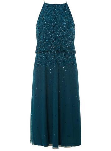 Dorothy Perkins *showcase Green 'ava-may' Fit And Flare Dress