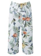 Dorothy Perkins Petite Multi Coloured Botanical Floral Print Cropped Trousers