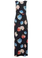 Dorothy Perkins *tall Navy Multi Floral Print Maxi Dress