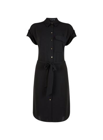 Dorothy Perkins *tall Black Shirt Dress