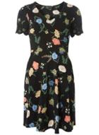 Dorothy Perkins Black Floral Print Skater Dress