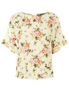 Dorothy Perkins Lemon Floral Print Slouch Woven Top