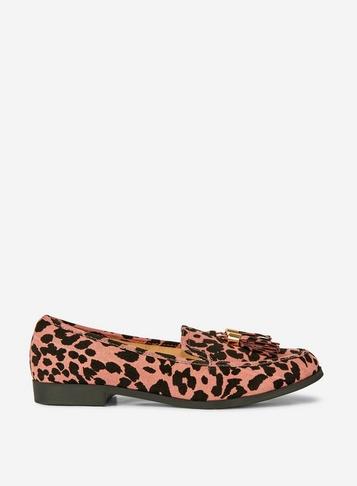 Dorothy Perkins Pink Leopard Print Lille Loafers