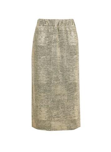 Dorothy Perkins Gold Shimmer Tie Front Midi Skirt